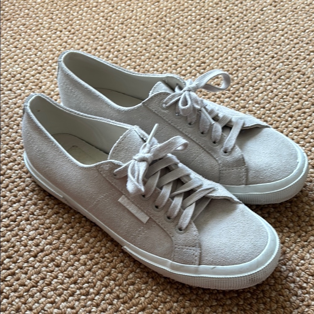 Superga Women's Suede Sneakers - cream